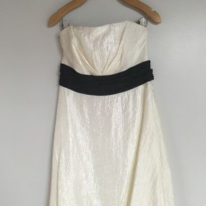 Ivory Tuxedo Banded Cocktail Dress